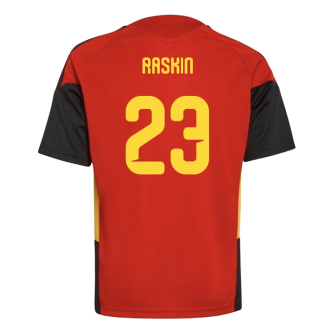2026-2027 Belgium Training Jersey (Red) - Kids (Raskin 23)-SoccerKits Hub | Buy Soccer Jerseys Online